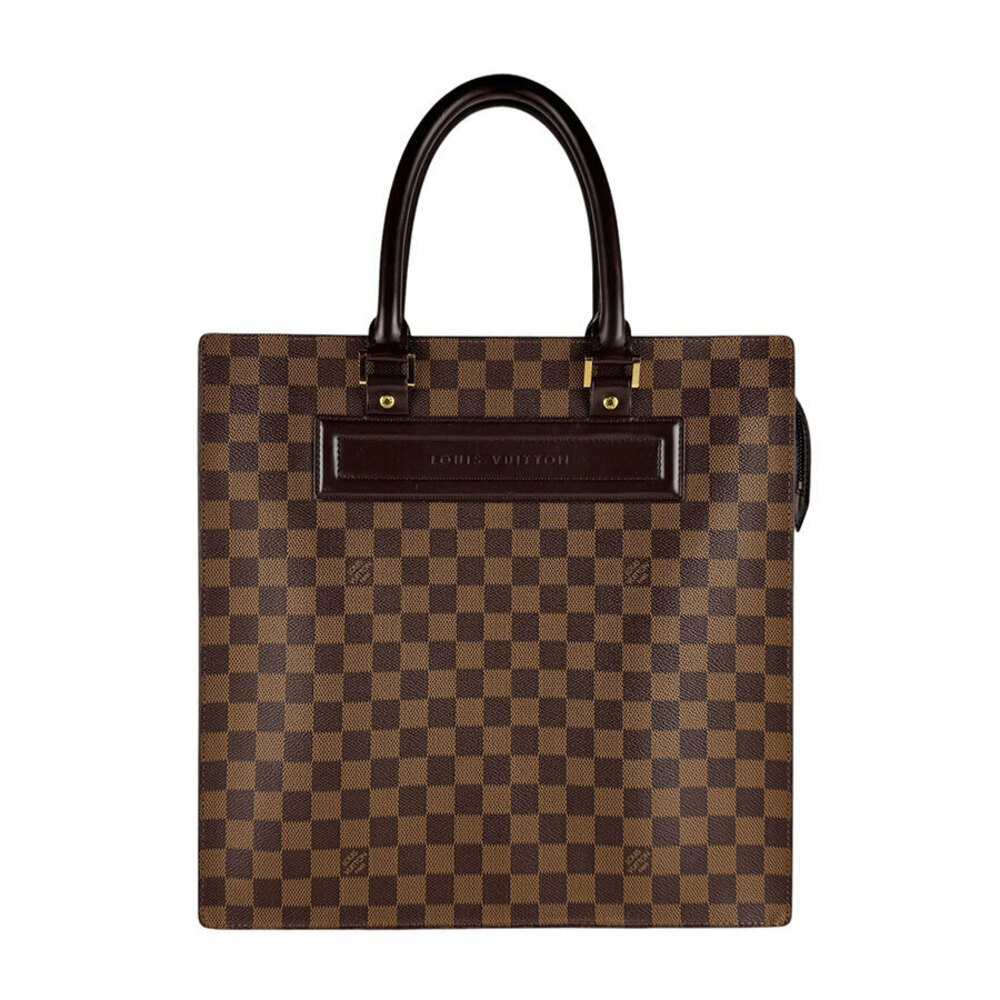 Louis Vuitton Damier Venice Handbag Canvas Ebene Brown